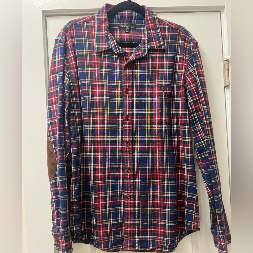 Men’s JCrew Plaid Flannel, Large